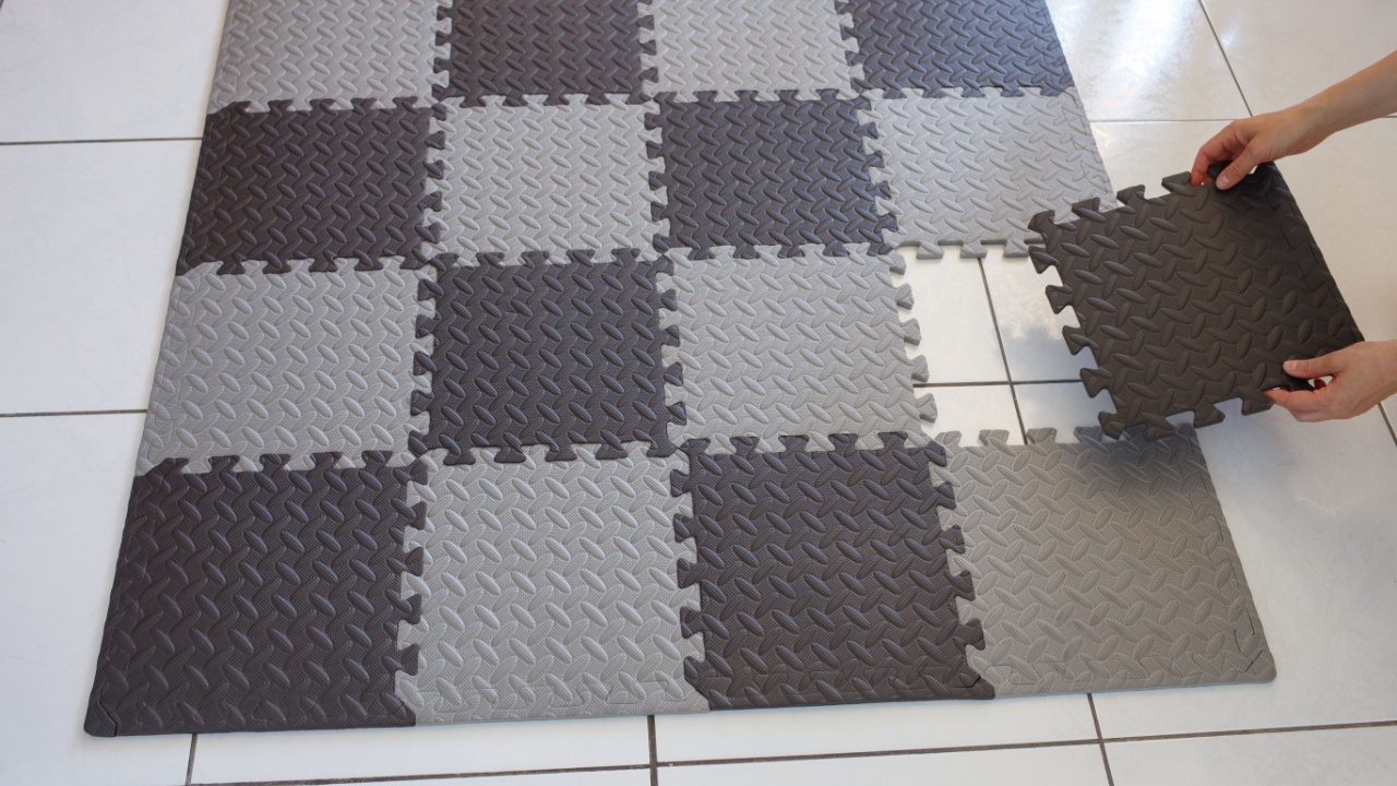 Puzzle interlocking foam floor tiles for DIY flooring upgrades, ideal for home improvement stores, contractors, or personal projects needing quick installation.