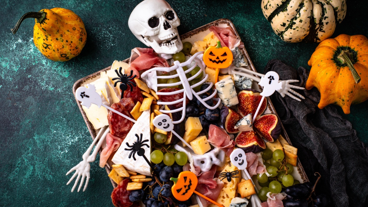 Assortment of cheese and meat appetizers