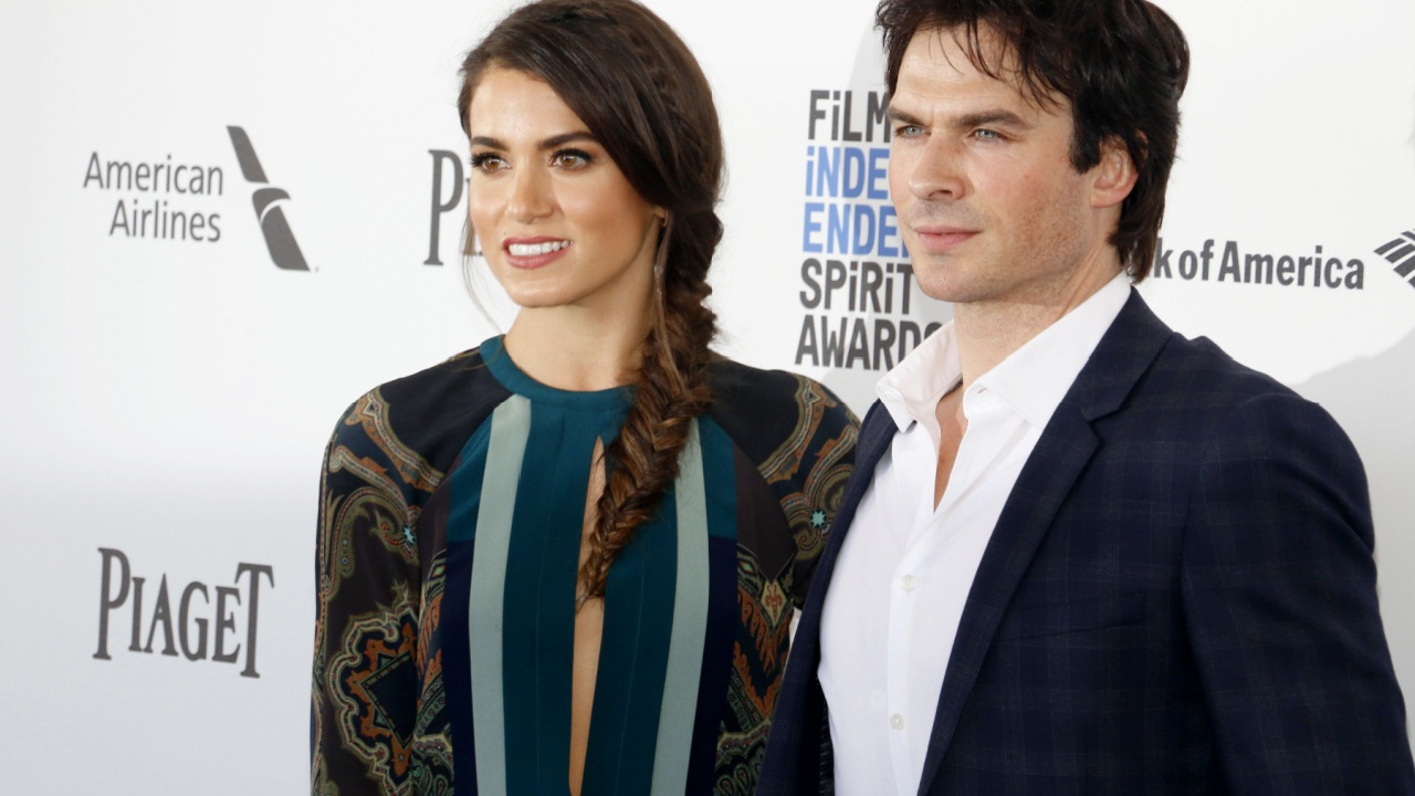 Nikki Reed and Ian Somerhalder at the 2016 Film Independent Spirit Awards held at the Santa Monica Beach in Santa Monica, USA on February 27, 2016.