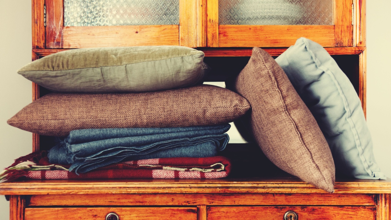 Pillows Lie Regiment Buffet House Furniture Storage Interior Retro Toned