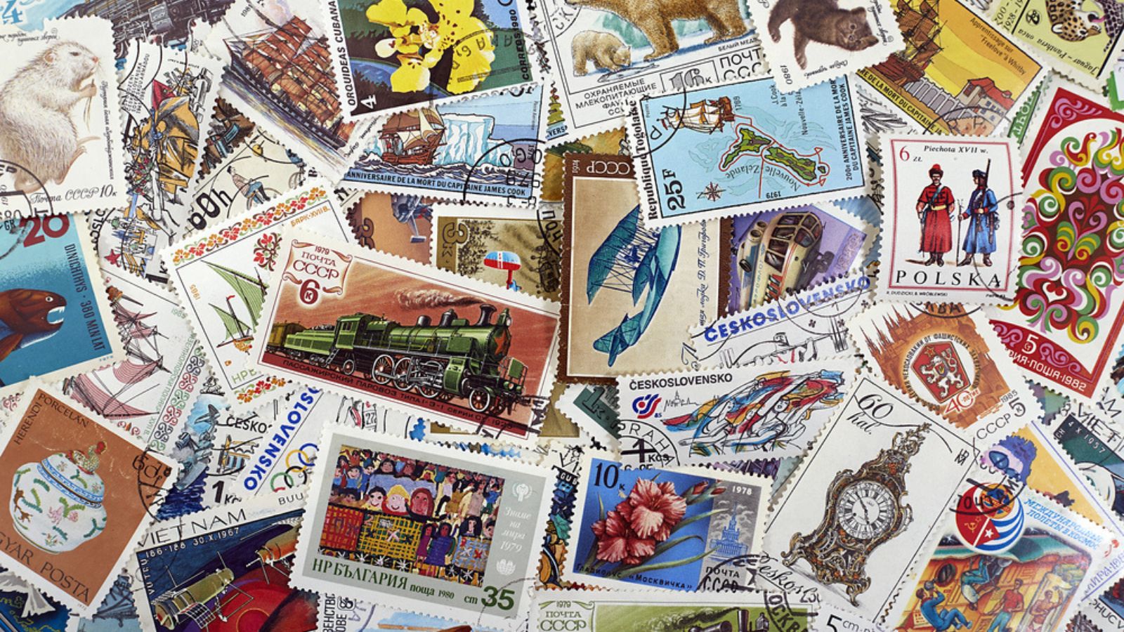 Vintage post stamps