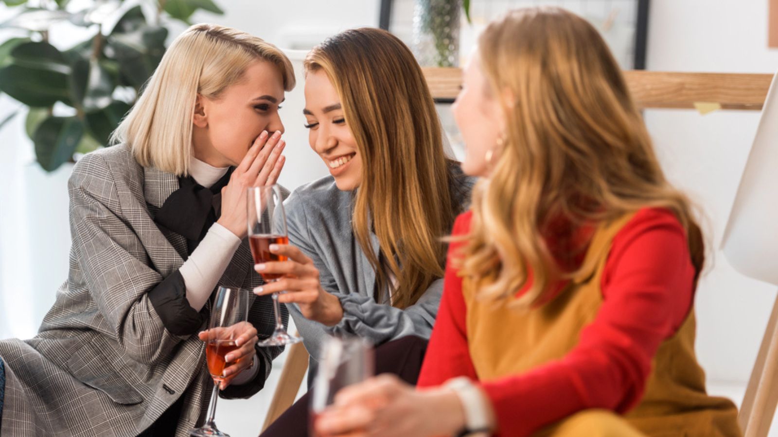 friend group whispering gossip