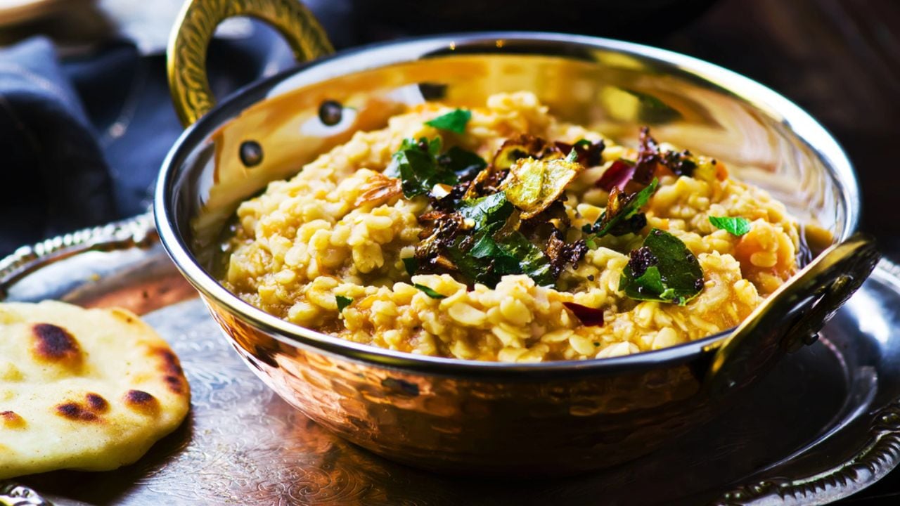 Dhal with pumpkin. Indian cuisine