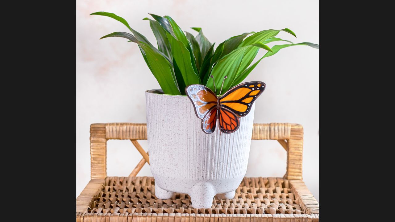 butterfly stained glass pot hugger