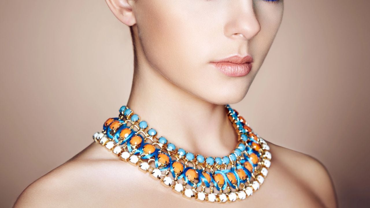 Portrait of young beautiful woman close up