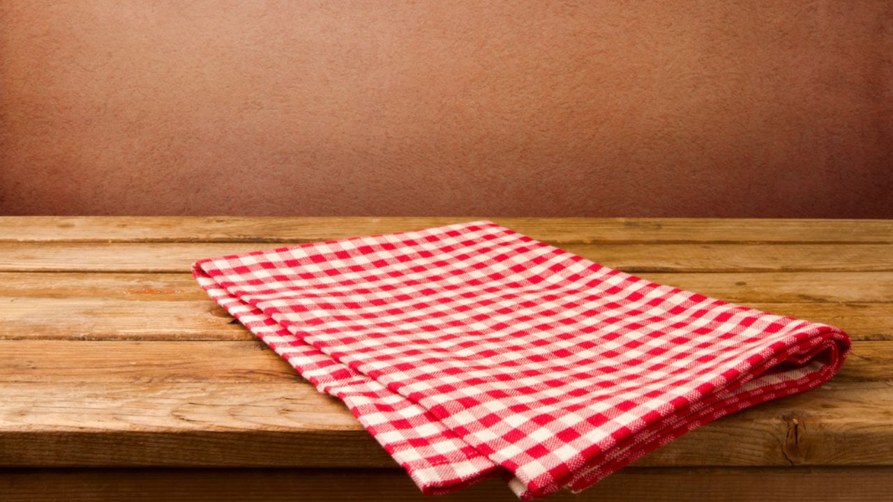 Retro background with wooden table