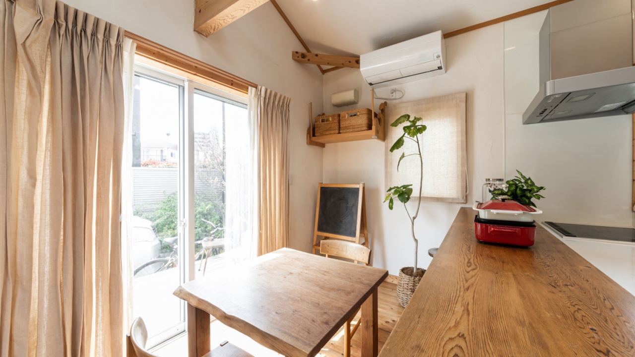 Kitchen counter and dining table