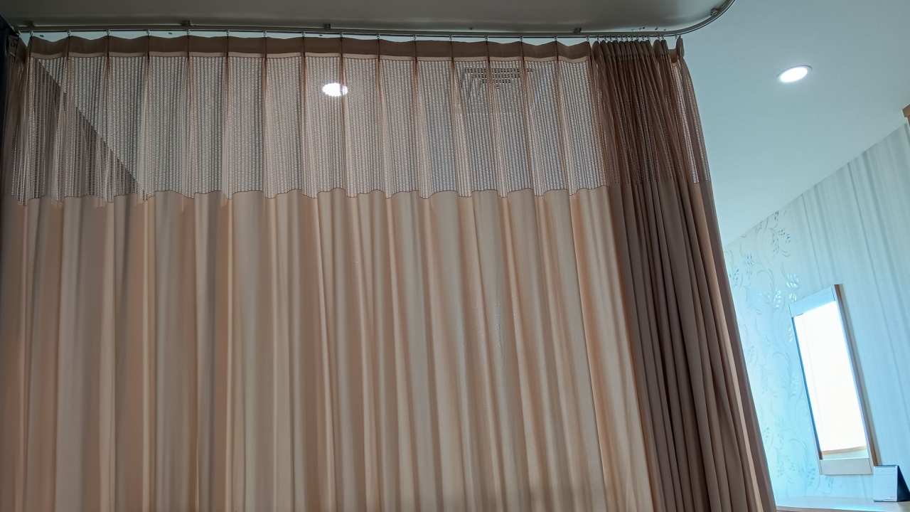 brown curtains for bed divider