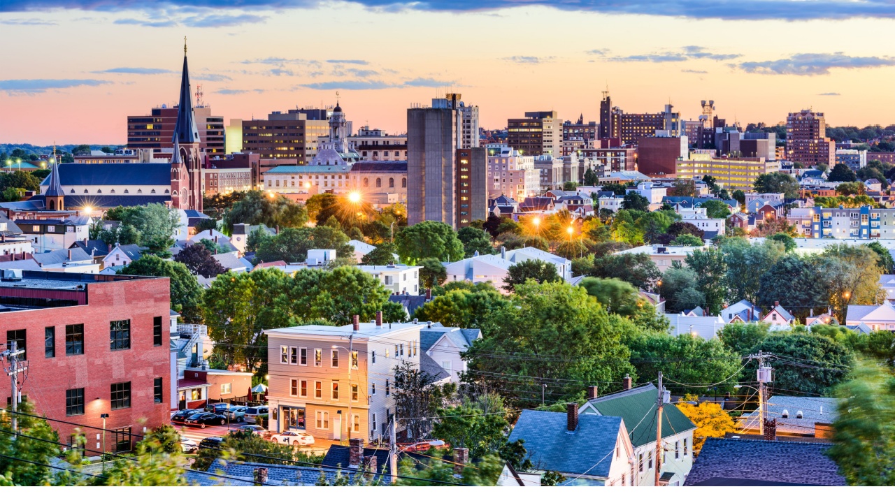 Portland, Maine, USA downtown skyline.