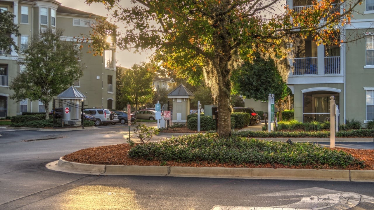 Jacksonville, Florida / United States - January 23, 2019: Gardens of Bridgehampton Luxury Condominium Complex