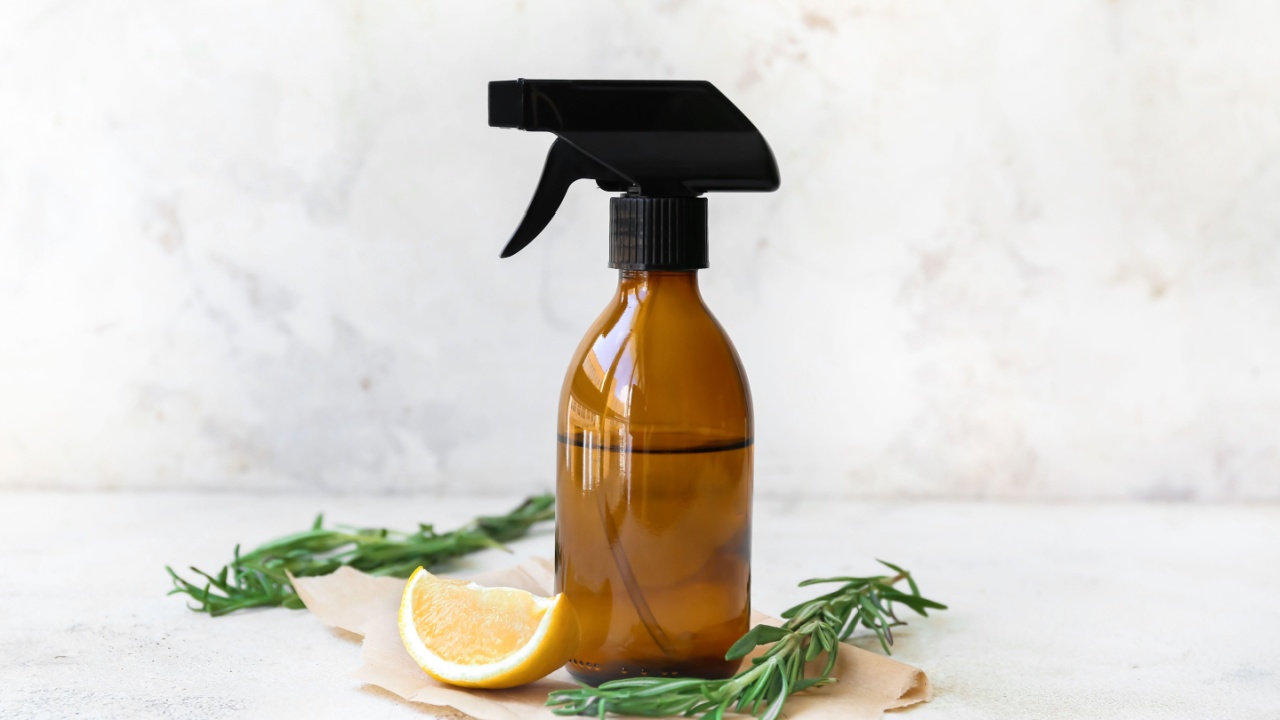 Natural citrus air freshener on table