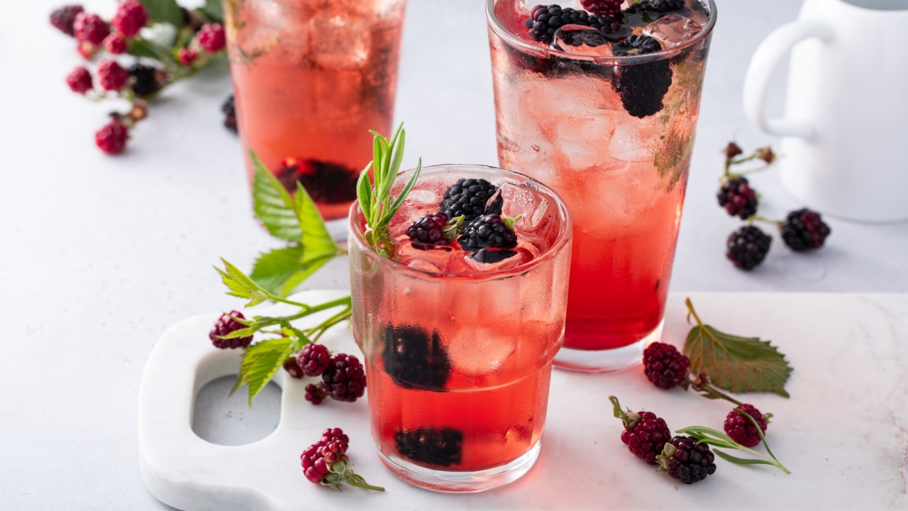 Blackberry and rosemary cocktail, refreshing summer drink idea