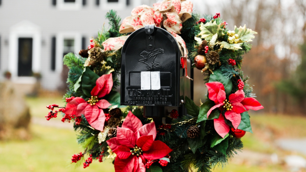 mailbox outside suburban home, symbolizing communication and connection