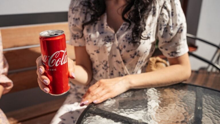 MINSK, BELARUS - JUNE, 2022: Ready to drink coca cola from can