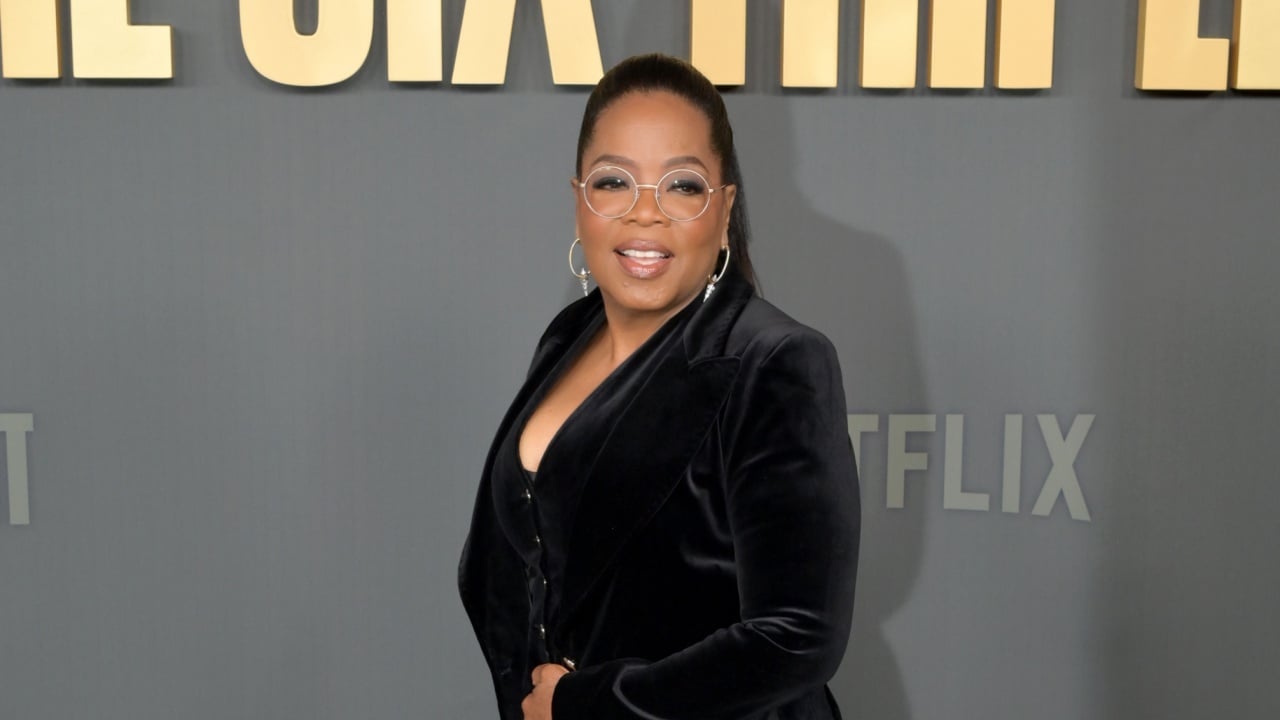 LOS ANGELES, CA. December 03, 2024: Oprah Winfrey at the premiere for The Six Triple Eight at the Egyptian Theatre.