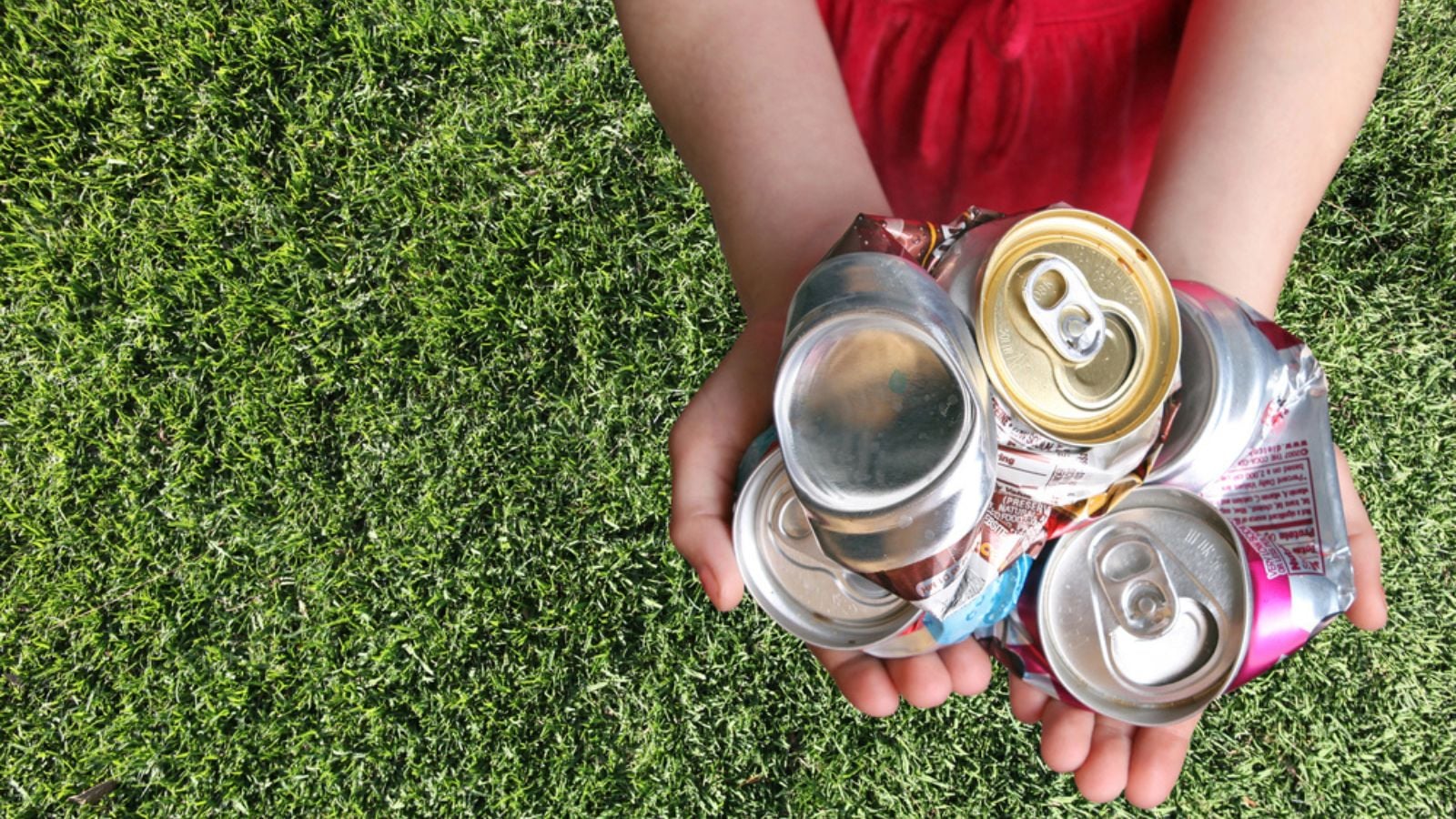 Aluminum Cans Crushed For Recycling