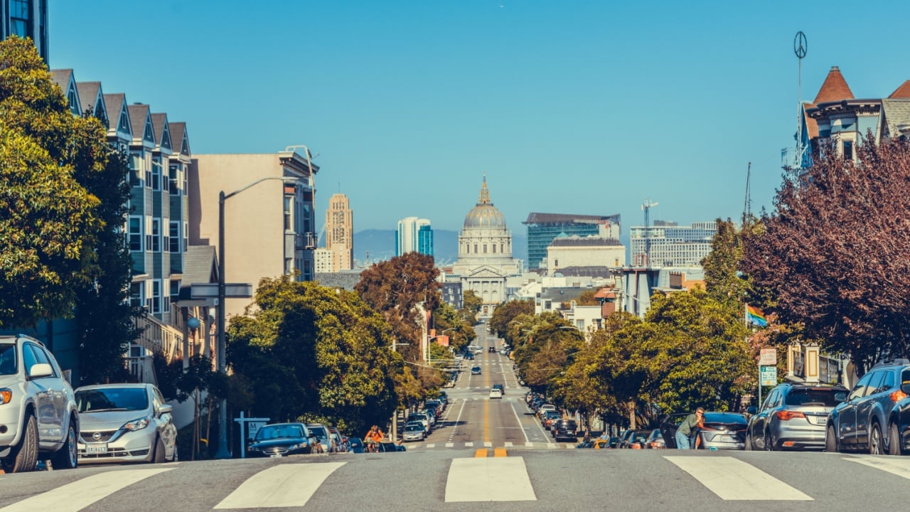San Francisco, California, USA - August 4th, 2019: Touristic attractions of San Francisco