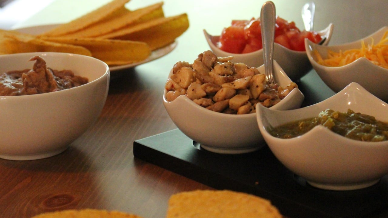 Meal of Tacos at home during sanitary containment
