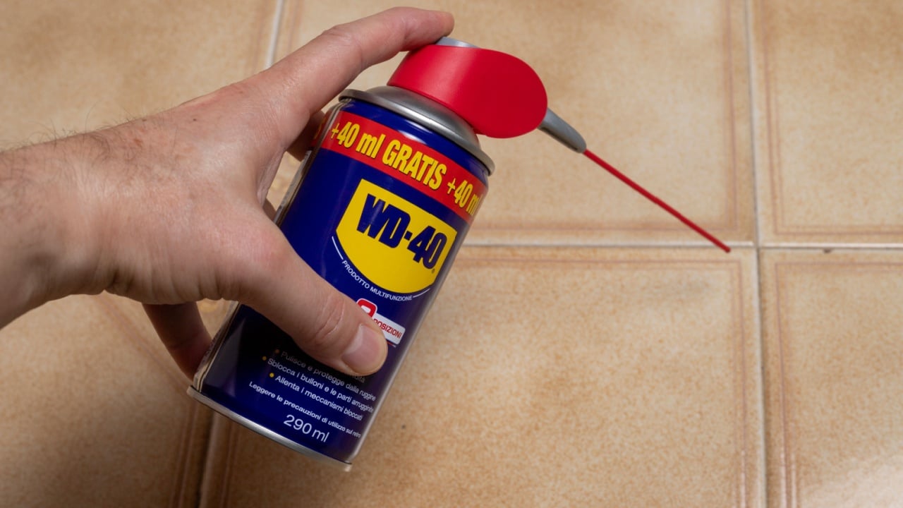 Rome, Lazio, Italy - October 23, 2022: WD 40 water repellent for cleaning tile joints