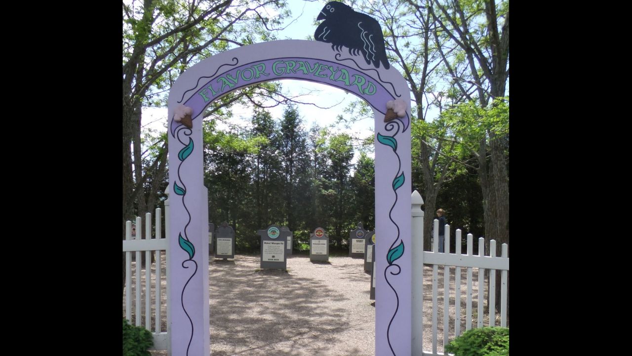 Ben and Jerry's Flavor Graveyard, Waterbury, Vermont, USA