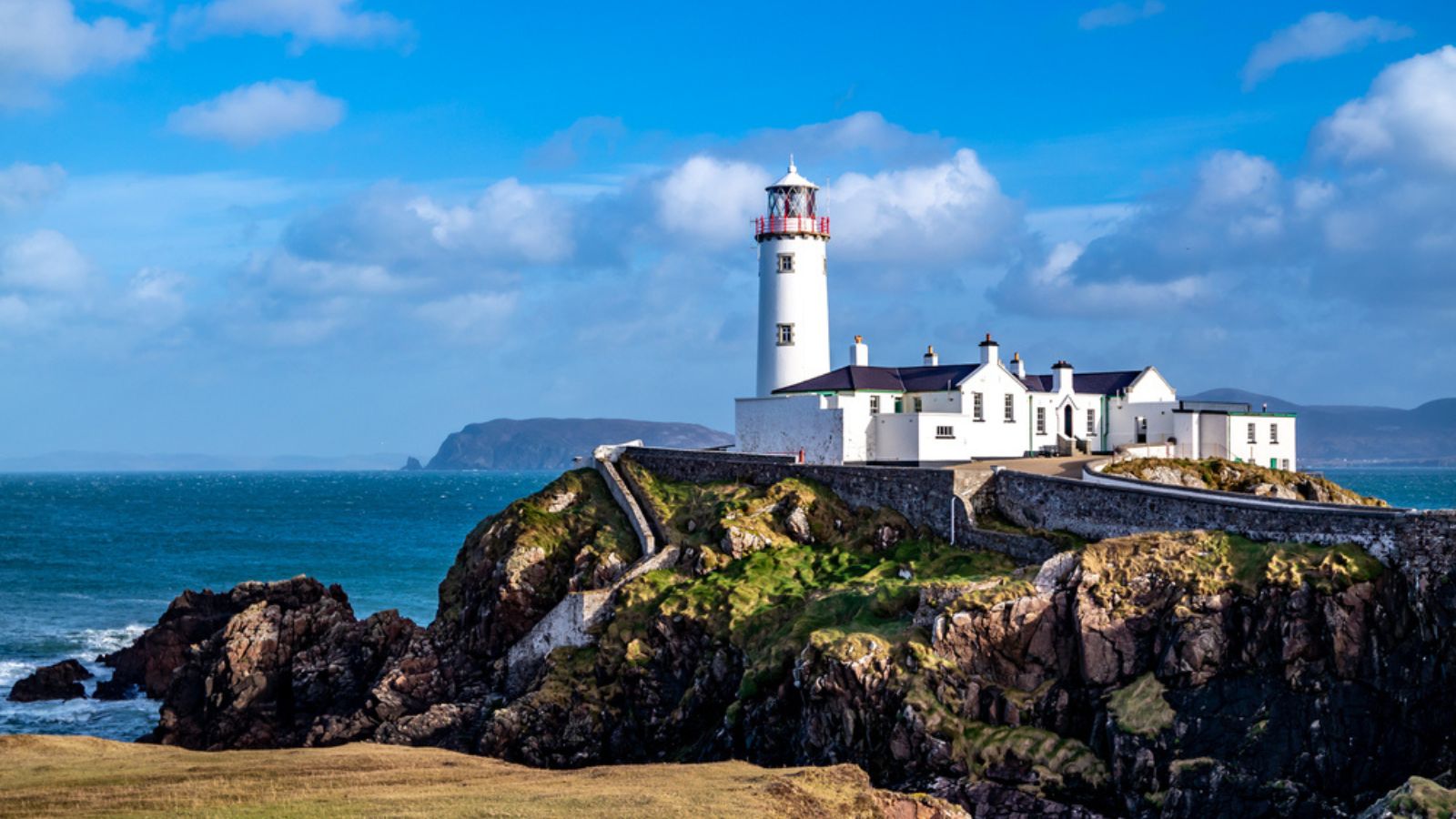 Fanad Head Lighthouse at Fanad Point in County Donegal, Republic of Ireland