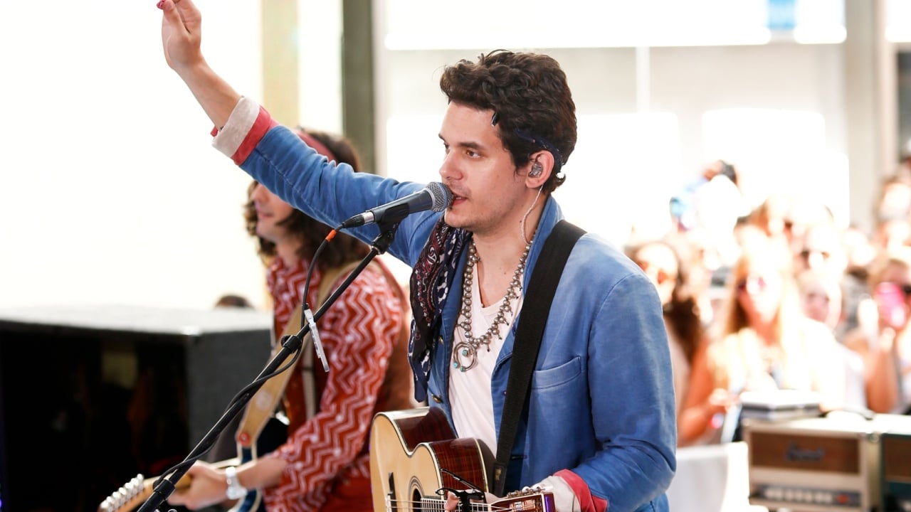 NEW YORK-JUL 5: Singer John Mayer performs on NBC's Today Show at Rockefeller Plaza on July 5, 2013 in New York City.