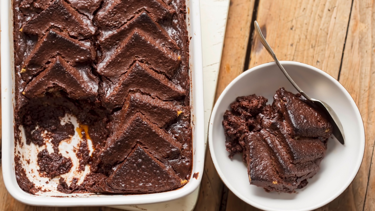 Chocolate bread and butter pudding 