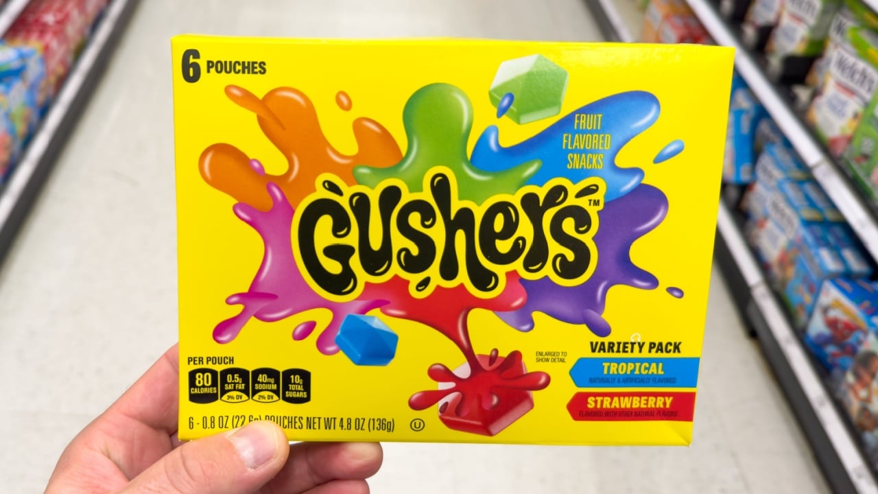 Los Angeles, CA - September 25, 2024: Pack of Gushers fruit filled candy.