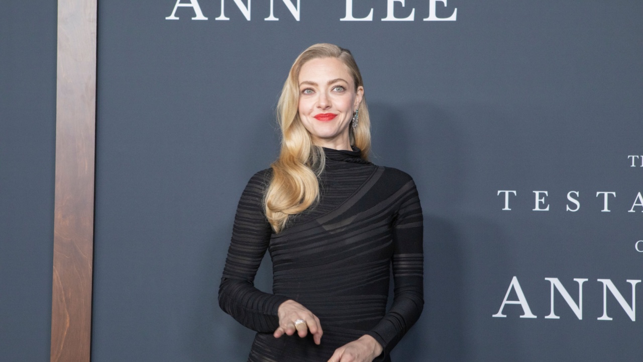 Amanda Seyfried arrives at the premiere of Searchlight Pictures' "The Testament Of Ann Lee" at Linwood Dunn Theater in Los Angeles, CA on Dec. 14, 2025.