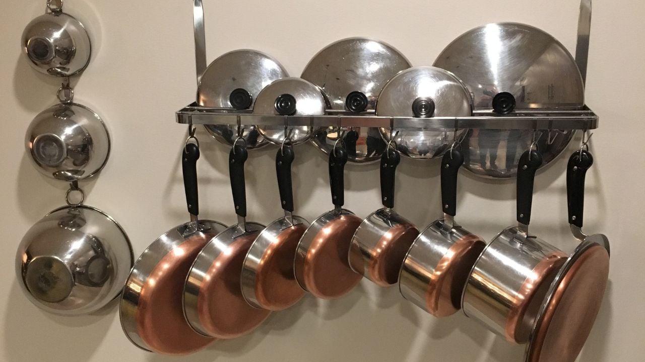 Vintage Revere Ware, manufactured before 1968 and carrying the prized "Process Patent" makers mark on the thick copper bottom