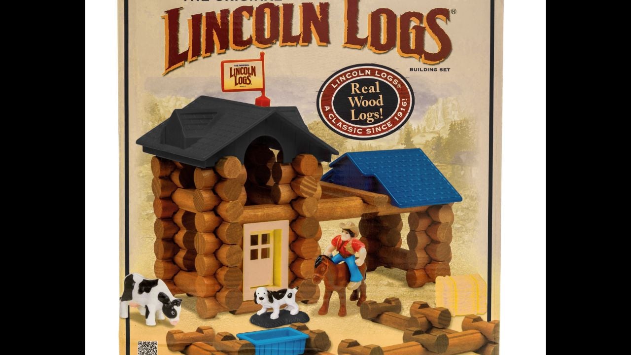 Winneconne, WI - 8 January 2017: Box of the original Lincoln Logs on an isolated background.