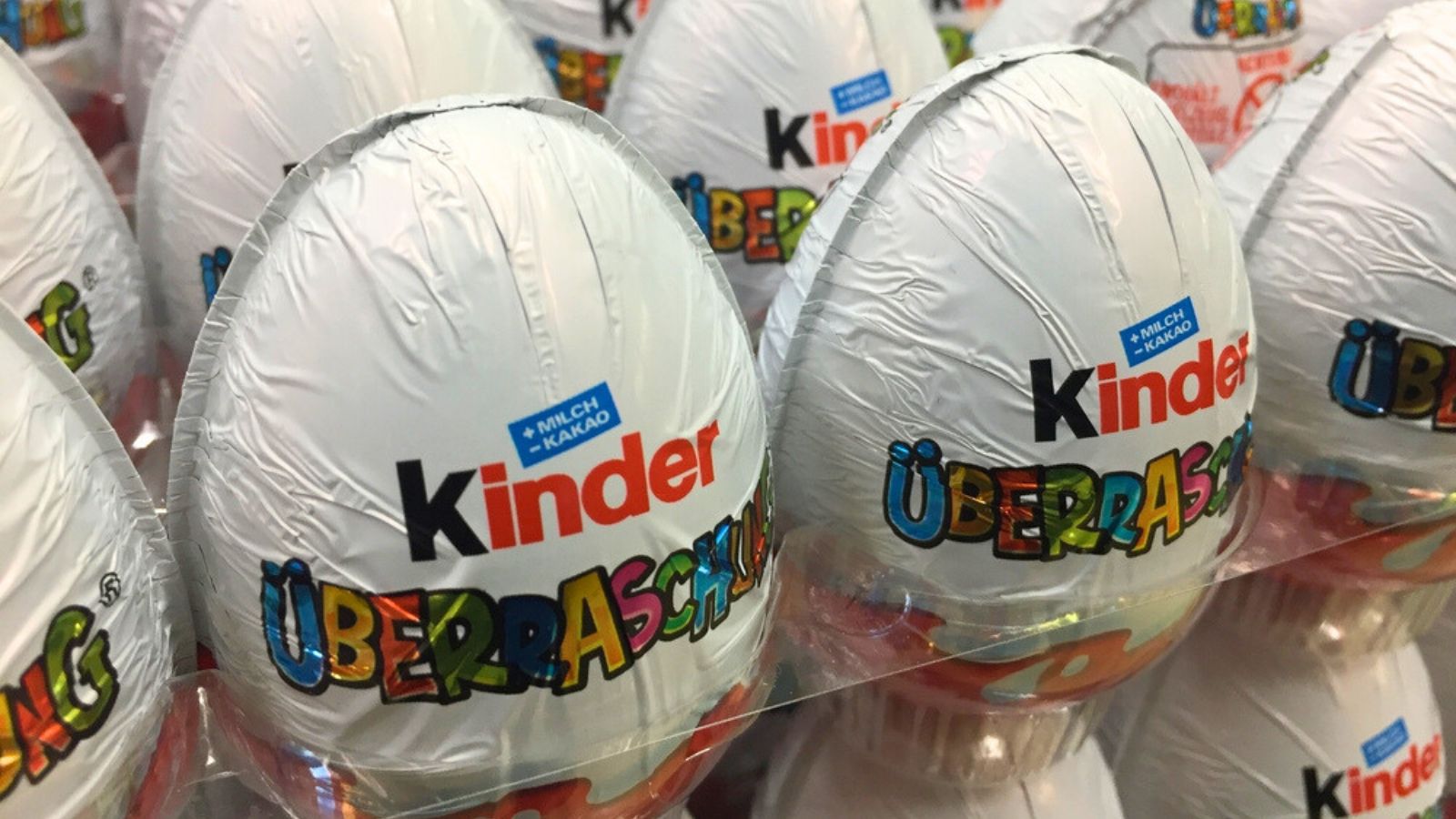 Berlin, Germany - Kinder Surprise, also known as a Kinder Egg. Kinder Chocolate is a confectionery product brand line of Italian confectionery multinational Ferrero SpA