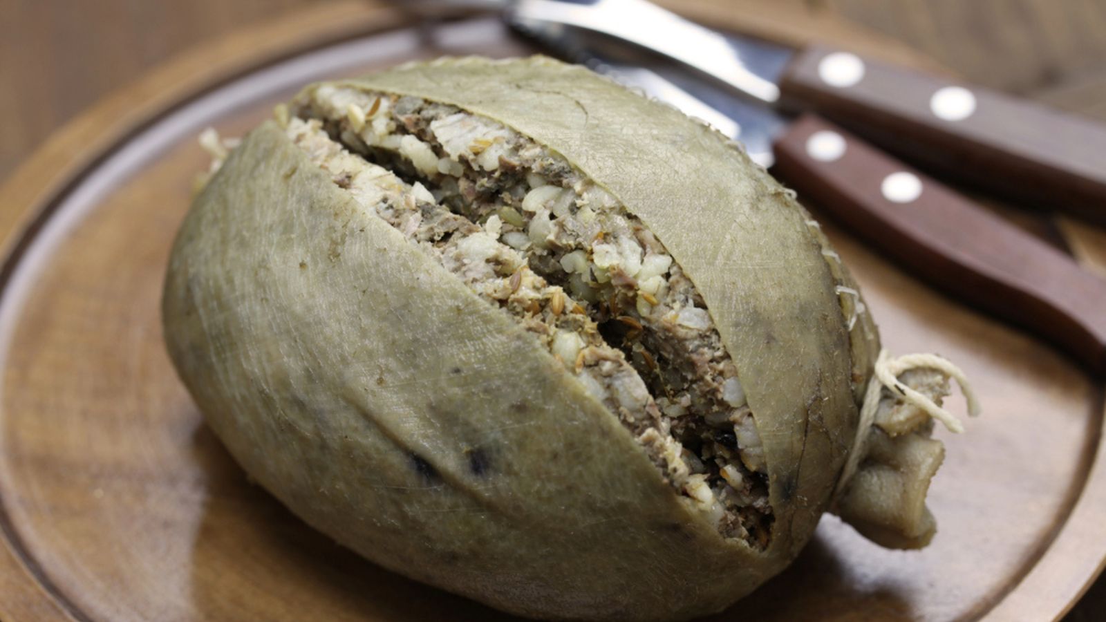 Homemade haggis, scotland food