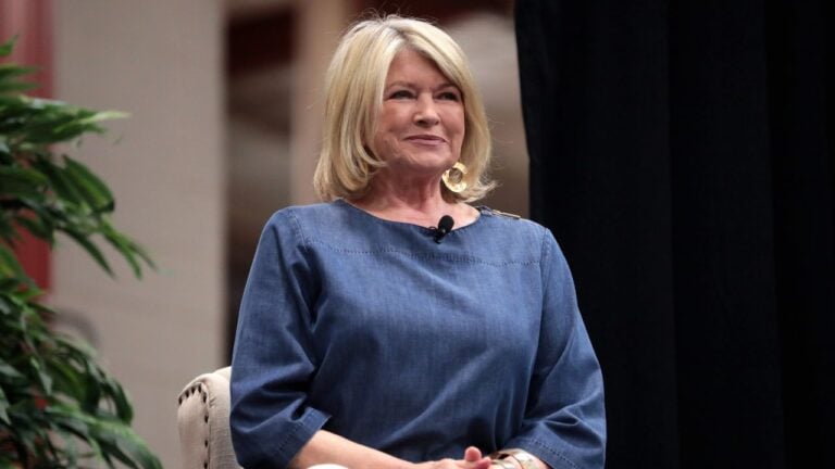 Martha Stewart speaking with attendees at the 2019 Maricopa Home and Garden Show at WestWorld of Scottsdale in Scottsdale, Arizona. Please attribute to Gage Skidmore if used elsewhere.