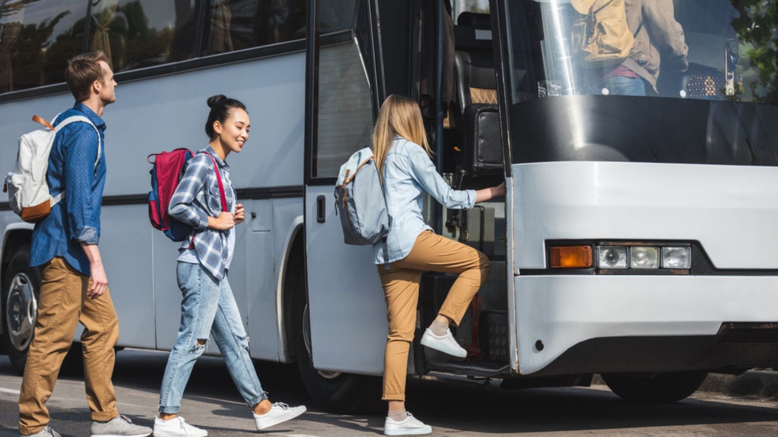 People Entering in a public transportation bus