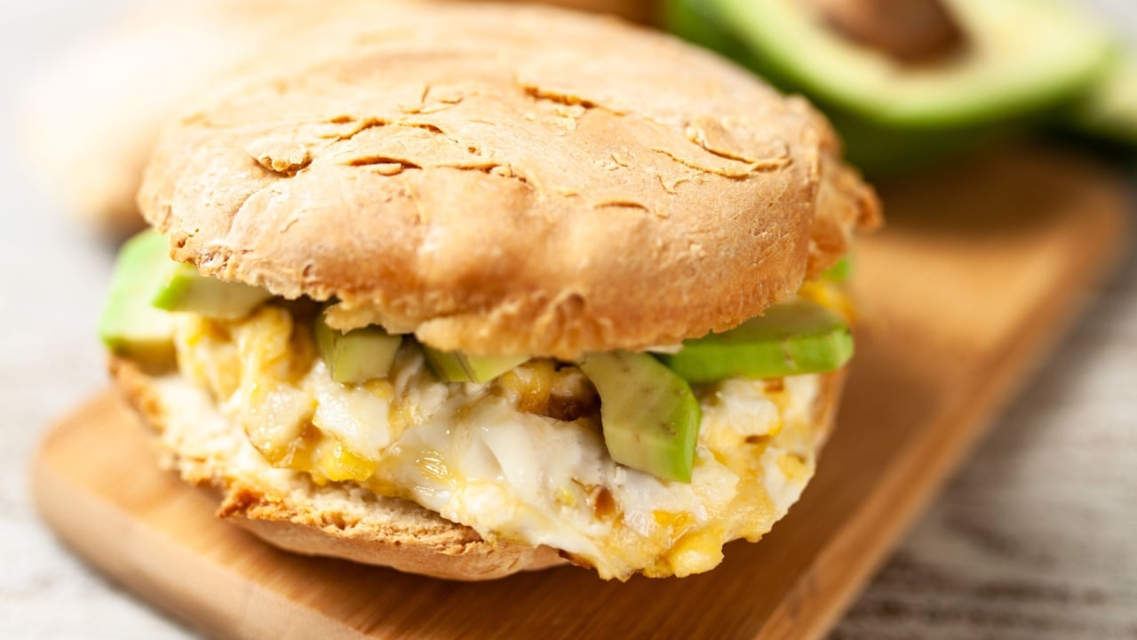 Avocado and egg sandwich