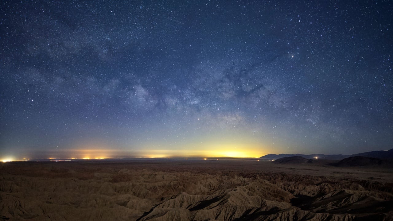 milky way over Anza Borrego state park