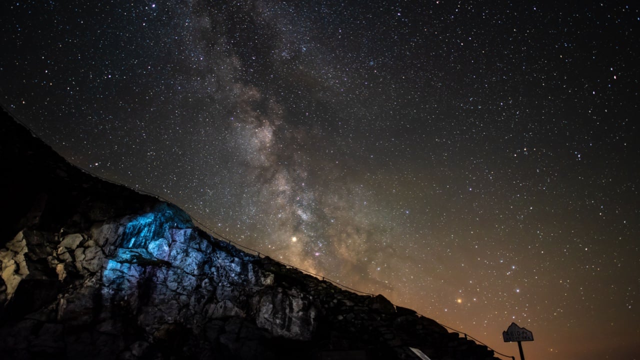 The stairs that lead to the summit of Whiteface Mountain in the Adirondacks of Upstate New York.