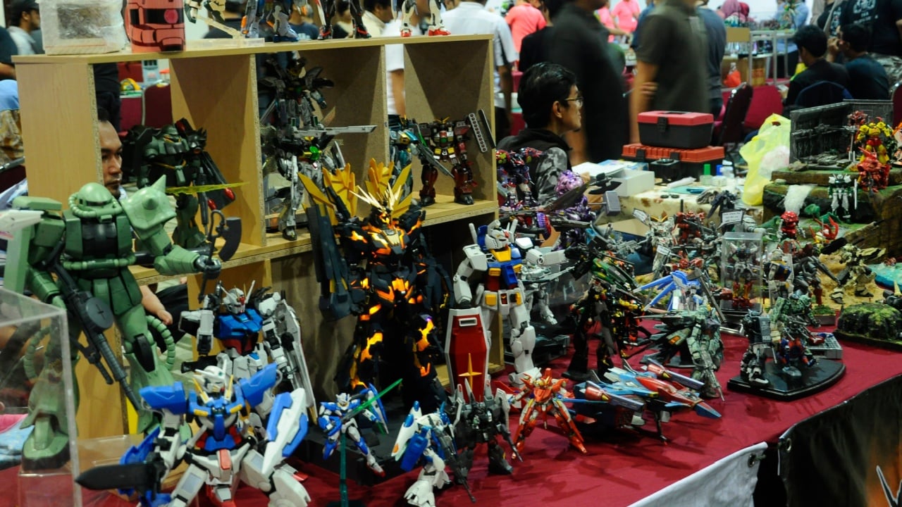 KUALA LUMPUR, MALAYSIA -APRIL 07, 2018: Fictional character TRANSFORMERS toy action figure from cartoon developed in 1980s by Hasbro. Protagonist Autobots and antagonist Decepticons.