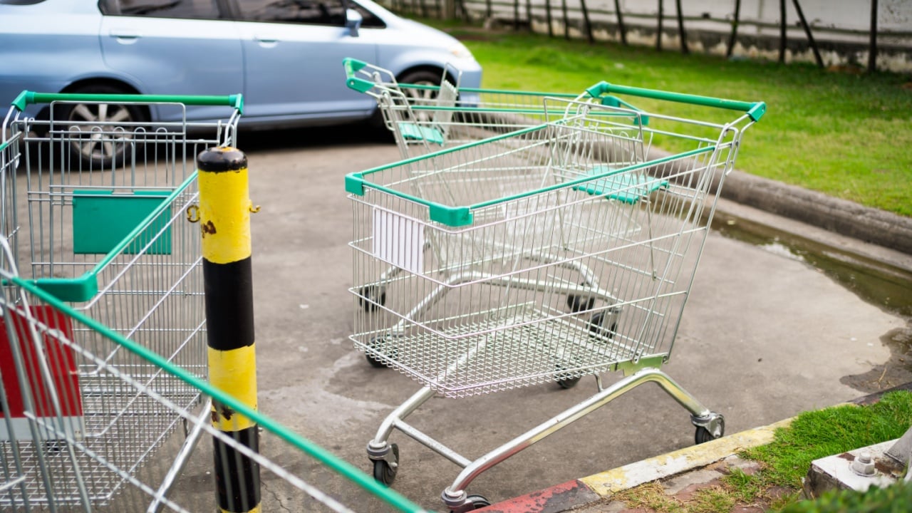 shopping carts left in parking lots