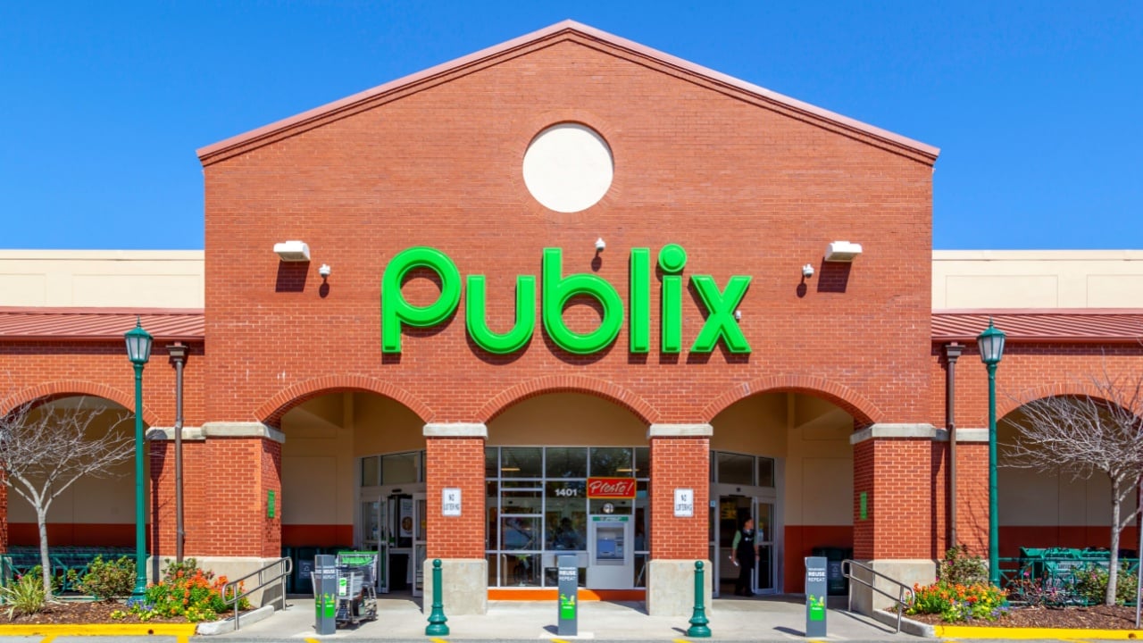 Charleston, South Carolina, USA - February 28, 2020: Exterior view of one Publix Super Markets. Publix Super Markets, Inc. is an employee-owned, American supermarket chain. 