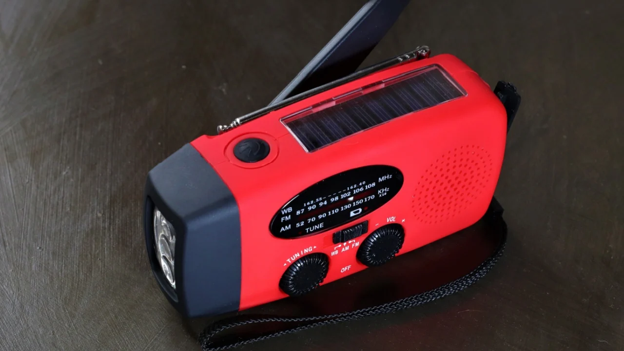 A radio is essential to receive emergency information. Any hand-cranked or battery-operated radio can provide important information on weather or evacuation alerts. It can also operate as a flashlight