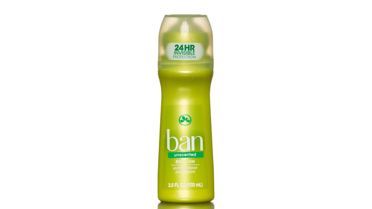 Chicago, USA - September 18, 2020: Ban unscented roll-on antiperspirant deodorant.