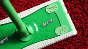 MOTALA, SWEDEN- 28 APRIL 2022: Swiffer is an American brand of cleaning products