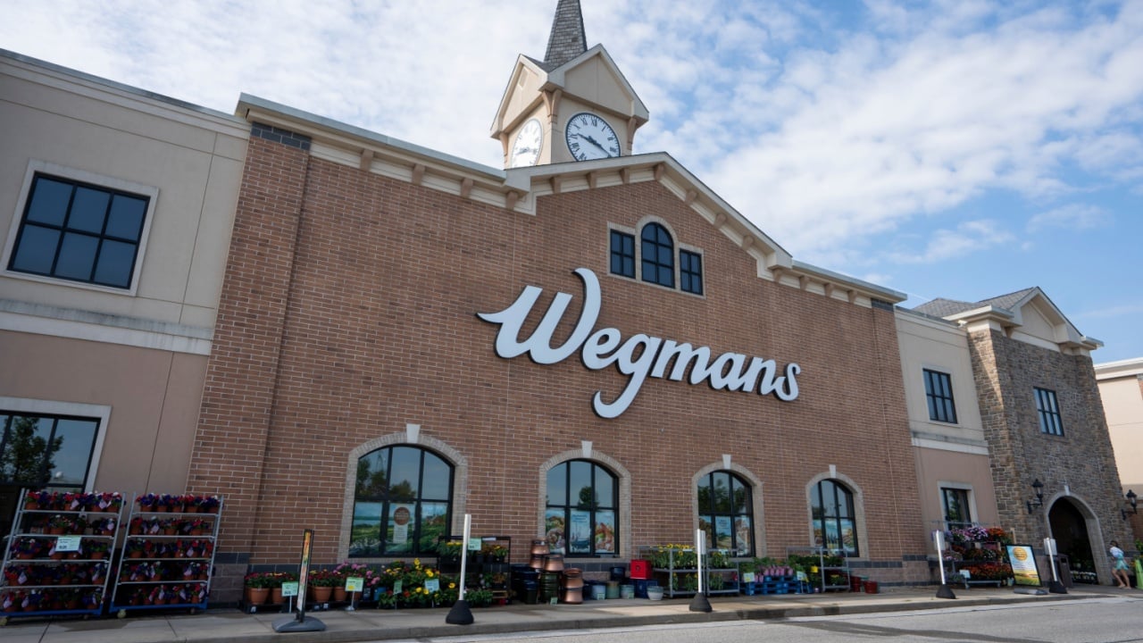 King of Prussia, PA, USA - June 26, 2022: Front view of a Wegmans store in King of Prussia, Pennsylvania. Wegmans Food Markets, Inc. is a privately held American supermarket chain.