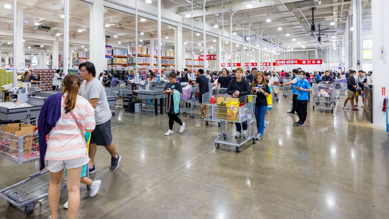 Taiwan 30 October 2023: Inside of the Costco store in Taiwan