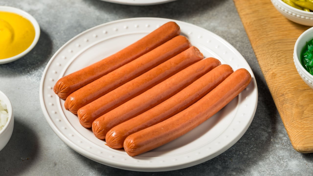 Uncured Uncooked Hot Dogs Reaedy to Grill