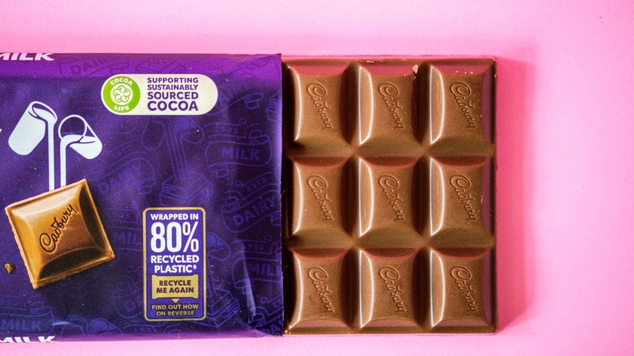 London UK, May 09 2025, Bar Of Cadbury Dairy Milk Chocolate