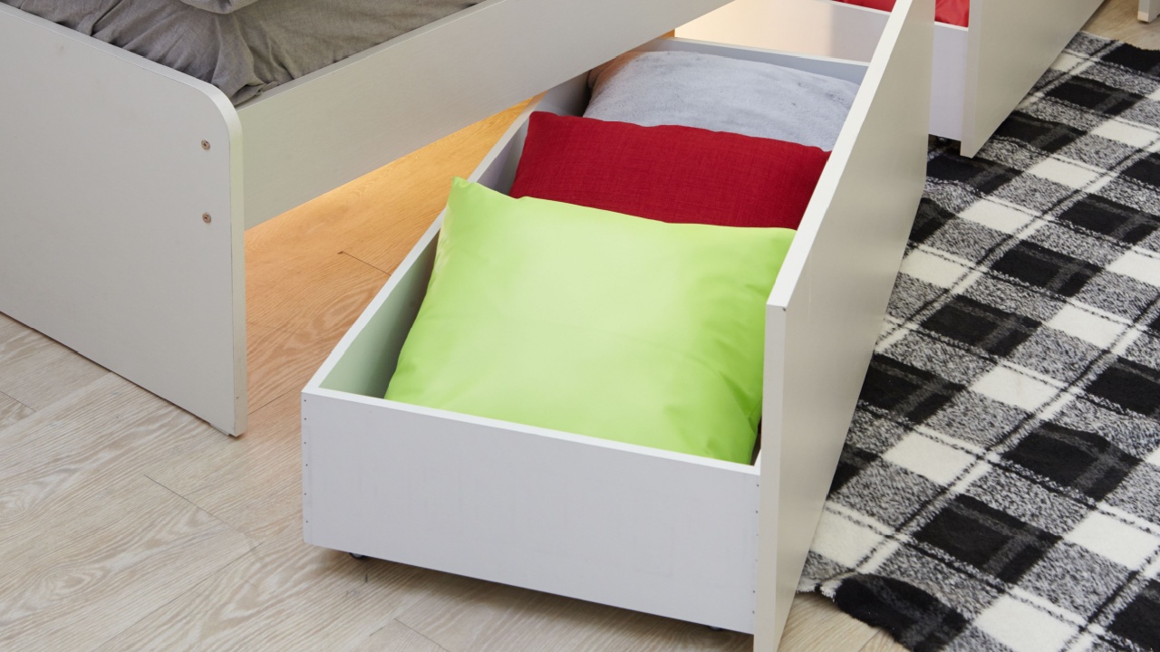 pull open drawer wooden in cabinet