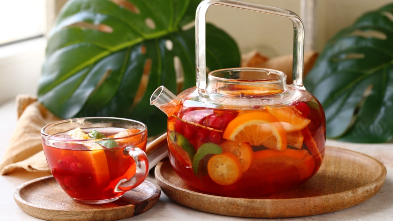 natural organic citrus fruit tea